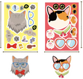 Autocollants en forme de tête de chat - Lot de 8, 16 ou 24