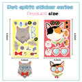 Puzzle autocollants tête de chat - 8/16/24 pièces pour décoration