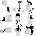 Autocollant chat pour interrupteur mural – Décoration chambre d'enfants et plus