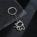 Porte-clés chatons heureux en acier inoxydable - Accessoire mignon pour femmes