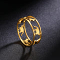 Bague Chat Creuse en Acier Inoxydable Argenté pour Femme - Idée Cadeau Anniversaire et Mariage