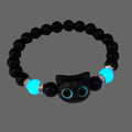 Bracelet lumineux en couple avec tête de chat