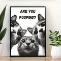 Affiche drôle Chat Noir avec citation humoristique pour décoration