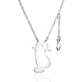 Collier Pendentif Petit Chat Noir en Acier Inoxydable