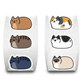 500 Autocollants en rouleau de chat Kawaii – Vinyle imperméable par CatNShop