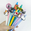 Stylo à bille Macaron chat 9 pièces - Fournitures de bureau mignonnes et amusantes