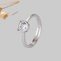 Bague ouverte en acier inoxydable motif chat pour femme