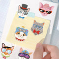 Puzzle autocollants tête de chat - 8/16/24 pièces pour décoration