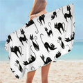 Serviette de bain enfant chat mignonne en microfibre