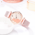 Set de montres et bracelets pour femmes avec motif de chat (5 pièces)