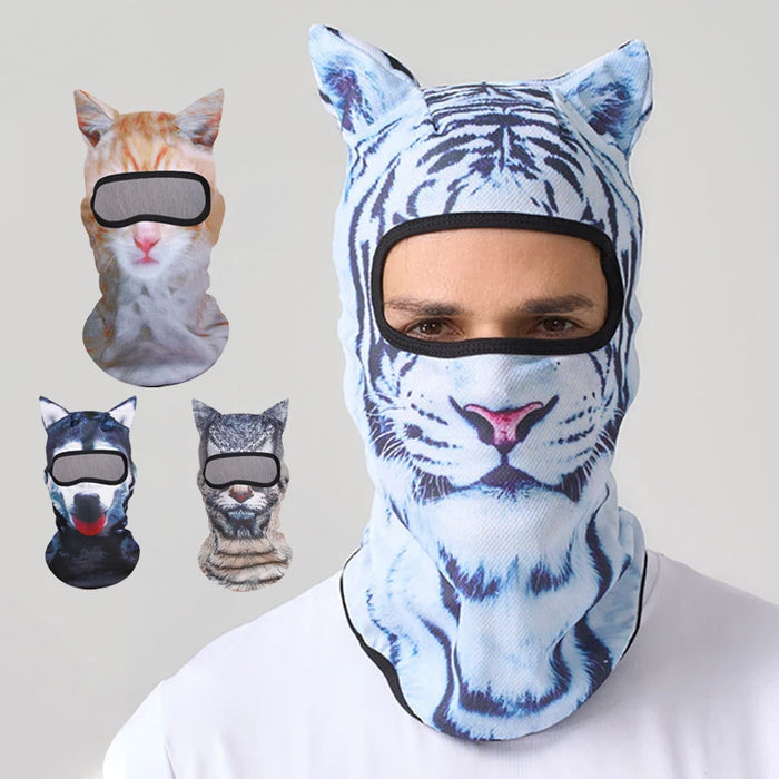 Bonnets drôles 3D chat - Chapeaux animaux avec oreilles pour Ski et Festivals