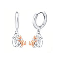 Collier pendentif chat plaqué or rose et argent