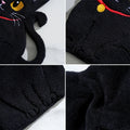 Serviette à main chat noir dessin animé – Chiffon absorbant pour salle de bain et cuisine