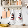 Lot de 2 Torchons de Cuisine Motif Chat Mignon - 40x60 cm