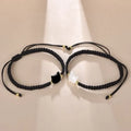 Bracelet chat mignon fait à la main pour couple - lot de 2 cordes tissées délicates