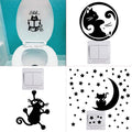 Autocollant mural chat en vinyle pour décoration enfant