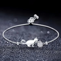Bracelet en zirconium en forme de chat