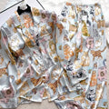 Pyjama doux à imprimé chat  - 2 pièces
