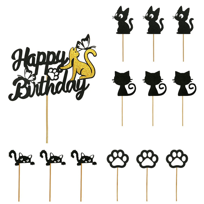Décoration de gâteau chat - Topper anniversaire