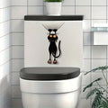 Autocollant Chat Noir Décoratif pour Mur et Fenêtre