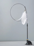 Bâton de jeu pour chat avec plume et ventouse