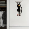 Autocollant Chat Noir Décoratif pour Mur et Fenêtre