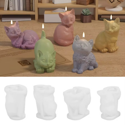 Moule en silicone 3D - Chatons mignon pour DIY