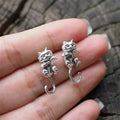 Boucles d'oreilles chat vintage créatives pour femmes et filles - Griffes de chat mignonnes