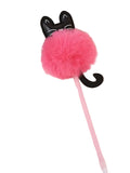 Stylo à bille peluche chat avec pompon