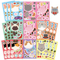 Puzzle autocollants tête de chat - 8/16/24 pièces pour décoration