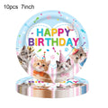 Décorations de fête d'anniversaire pour chaton - Ballons, vaisselle et fournitures rose