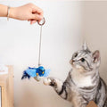 Jouet interactif d'intérieur pour chat avec herbe-aux-chats – Jouet taquin auto-hilarité