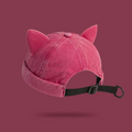 Chapeau beanie en coton unisexe avec oreilles de chat