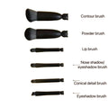 Set de 6 pinceaux de maquillage de voyage avec miroir