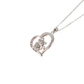 Collier chat en forme de cœur