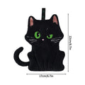 Serviette à main en forme de chat noir absorbante