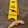 Nouveau Signe Drôle de Vomissement de Chat - Cadeau Jaune Vif