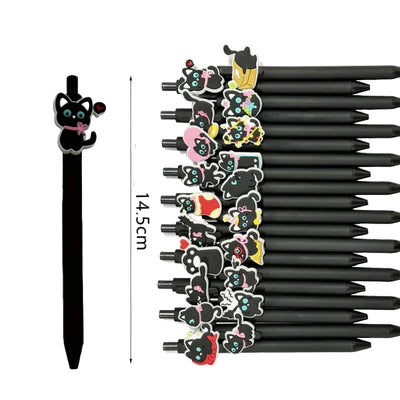 Stylos noirs en forme de chat -