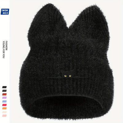 Bonnet tricotées avec oreilles de chat pour un look tendance