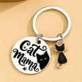 Porte-clés Chat Maman - Cadeau Unique pour Femmes Amoureuses des Chats Noirs - Idéal Anniversaire et Halloween