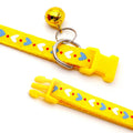 Collier nylon réglable pour chat et chiot avec imprimé et clochettes