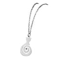 Collier en acier inoxydable pour femmes avec pendentif spiralé