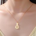 Collier pour chat avec pendentif en spirale en acier inoxydable