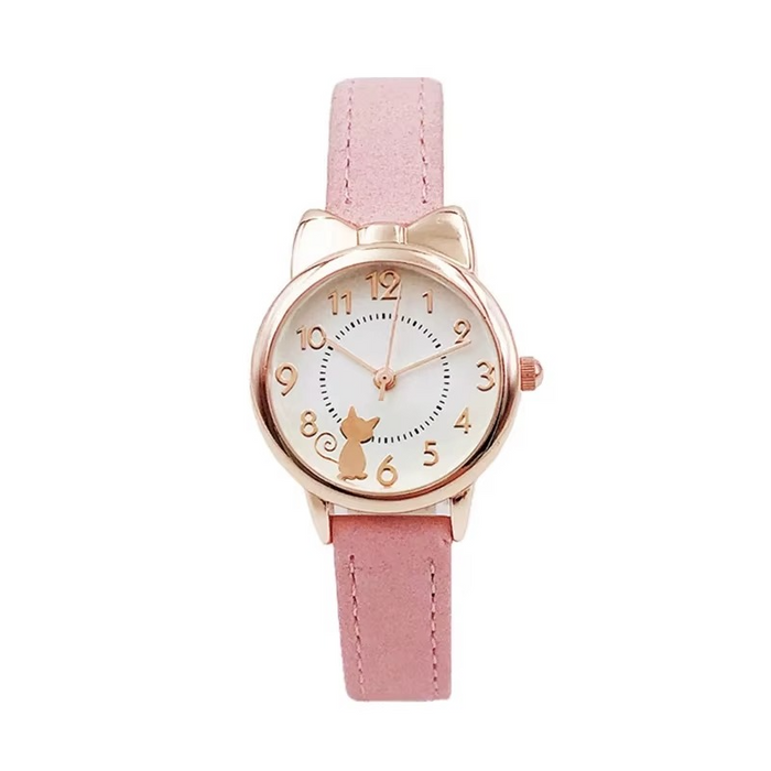 Montre Cartoon pour Enfants - Chat Mignon et Waterproof