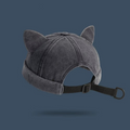 Chapeau beanie en coton unisexe avec oreilles de chat
