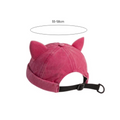 Chapeau beanie en coton unisexe avec oreilles de chat