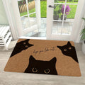 Paillasson de bienvenue en polyester pour chat noir, lavable en machine, imprimé