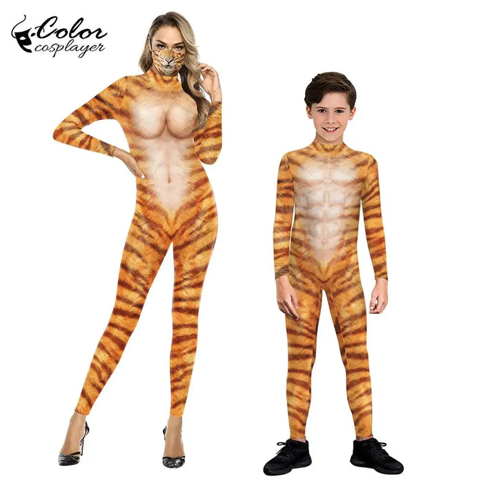 Costume de cosplay tigre parent-enfant en spandex - CatNShop
