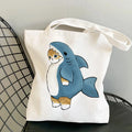 Sac Fourre-Tout Kawaii Chats Manga - Grand Sac de Plage en Toile pour Femme
