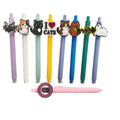 Stylos Macaron 9pcs en noir pour une écriture fluide